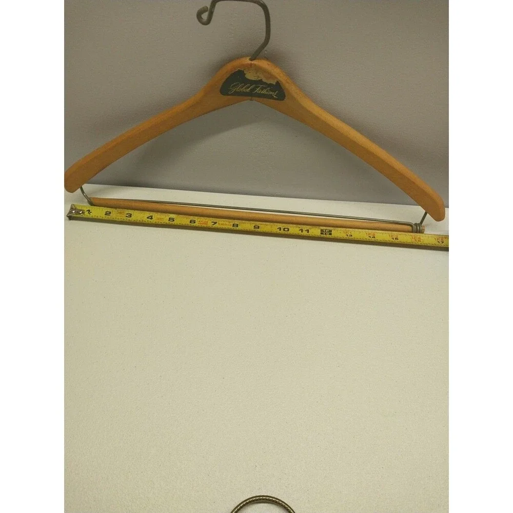 Vintage Global Fashions Wood Clothes Hanger Store Display Advertising 17 Inch